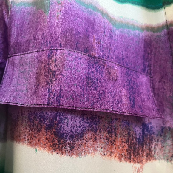 Calvin Klein Purple and Green Long Roll Tab Sleeve - Picture 11 of 12